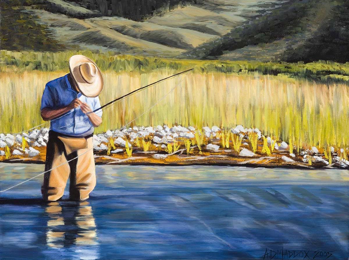The Wind Knot, Fly Fishing Art, Prints, AD Maddox